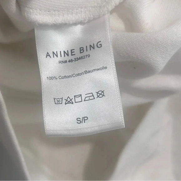 Anine Bing Reed Sweatshirt Ivory White - Picture 7 of 7
